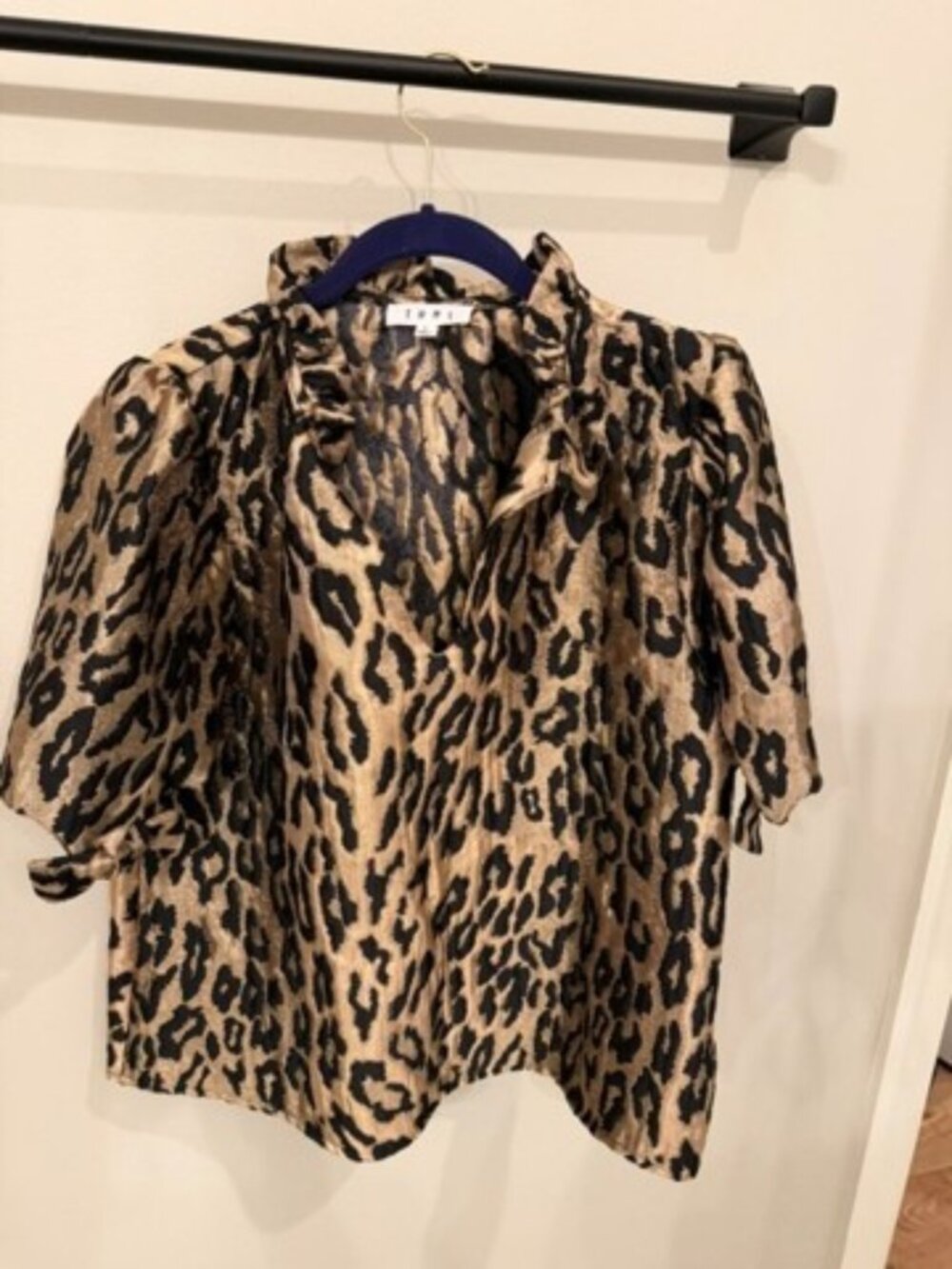 THML Metallic Cheetah Print Top